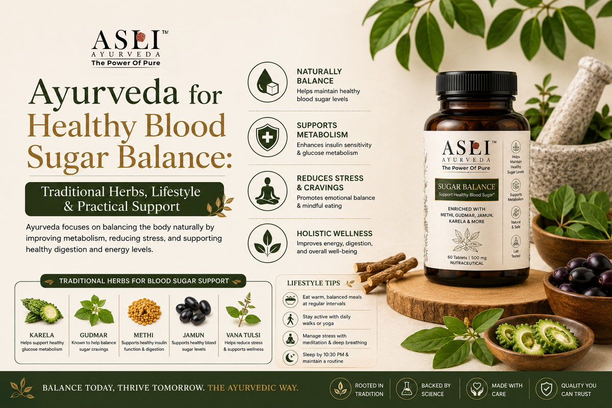 Ayurveda for Healthy Blood Sugar Balance: Traditional Herbs, Lifestyle & Practical Support